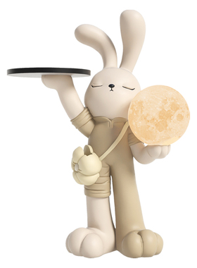 ins网红兔落地灯摆件客厅沙发旁茶几蓝牙音响装饰品生日乔迁礼物