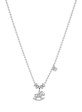 「马上有钱花」小马吊坠钛钢项链