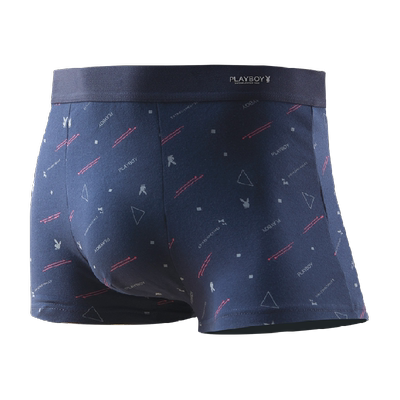 花花公子纯棉男士平角内裤透气
