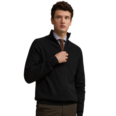 秋冬拉链半高领毛衣套头