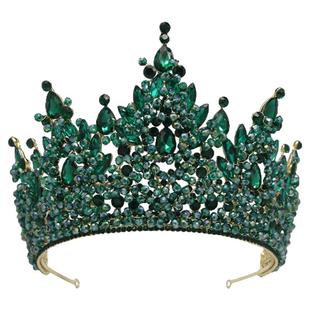 新款欧美新娘饰品水晶大皇冠走秀演出选美写真生日配饰品头饰930