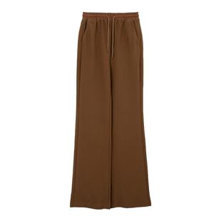 古木夕羊秋季复古宽松垂感微喇休闲裤女宽松抽绳百搭长裤