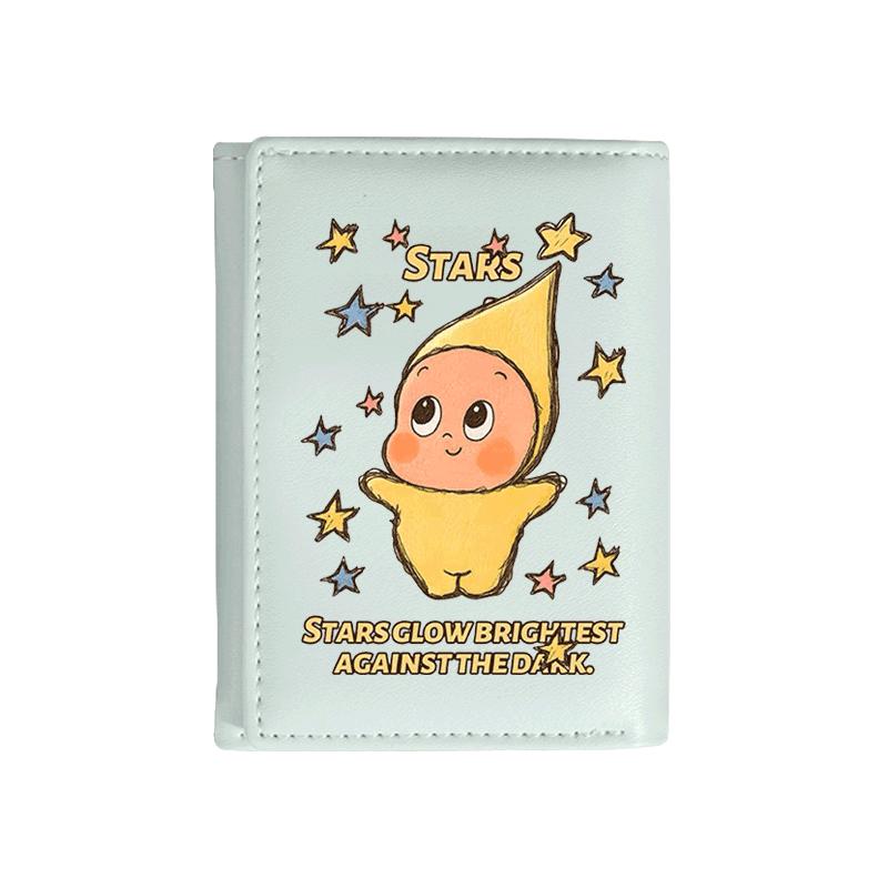 星星人周边多卡位三折女士卡包