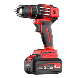 德力西可敲击冲击无刷锂电钻充电式家用大钢炮电动螺丝刀手枪手钻