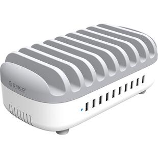 ORICO奥睿科桌面多口usb充电器手机多台充电站多功能支架工作室多插头充电巴士置物架手机平板多孔大功率快充