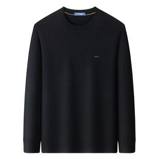 [山羊绒羊毛]梦特娇男士圆领羊绒衫冬款羊毛针织打底衫保暖毛衣J