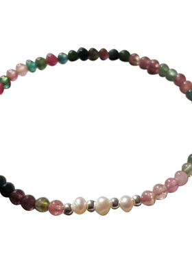 霓裳糖果碧玺小串珠弹力手链