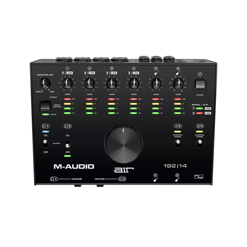M-AUDIO AIR 192-14 专业声卡8进4出音频接口高速编曲制作USB声卡