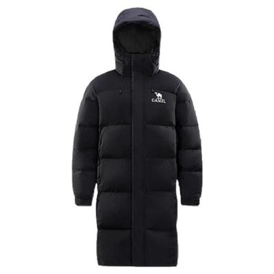 骆驼女装黑色羽绒服中长款2025冬季新款90绒加厚保暖防风羽绒外套