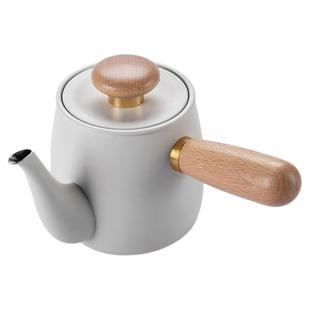 小Q复古泡茶壶日式挂耳手冲咖啡壶不锈钢茶水分离家用办公侧把壶