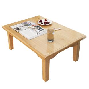 竹炕桌农村老式家用实木榻榻米小桌子坐地吃饭矮桌飘窗茶几写字桌