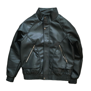 美式潮牌立领皮衣男款潮流帅气皮夹克2025新款秋冬高级感男士外套