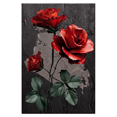 侘寂风玫瑰客厅走道装饰画高级感