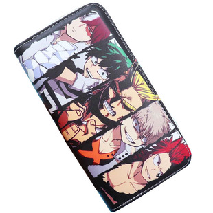 卡通印花原神胡桃刻晴魈零钱包儿童青少年学生多卡位长款拉链钱包