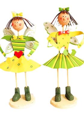 工欧式比心天使工艺创意铁皮娃娃