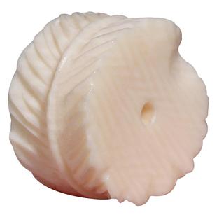 冰料原色猛犸象牙雕刻羽毛隔片金刚菩提子猴头佛珠手串diy配饰品