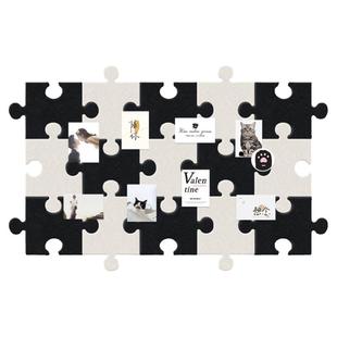 格里旺拼图毛毡墙贴照片墙背景板软木板墙面装饰留言板挂墙饰品收纳墙展示板主题墙愿景板软木墙板照片展示墙