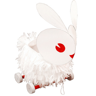 兔子灯笼diy制作手工材料包 马年元宵节传统儿童花灯老式轮子拖拉