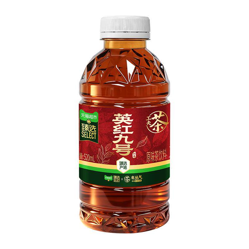 猫超臻选英红9号红茶有丛气0糖0卡原叶冲泡头道茶汤蜜韵薯香8瓶装