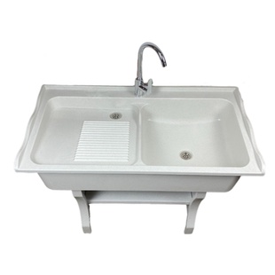 石英石洗衣池一体台盆室外阳台家用庭院水池户外洗手池带搓板水槽