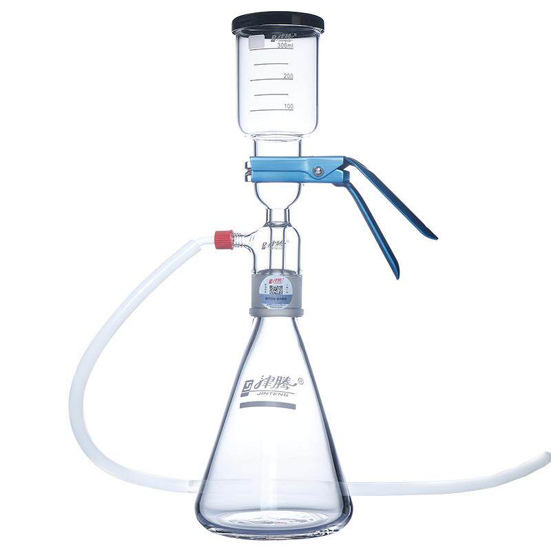 津腾正品 溶剂过滤瓶过滤器 砂芯过滤装置1000ml2000ml 高硼硅玻璃 T-50 砂芯抽滤装置 抽滤瓶 加厚耐高温
