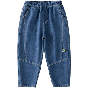 【软牛仔】棉花堂男童牛仔裤春季新款宽松休闲裤女童长裤儿童裤子