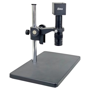 PDOK显微镜手机维修检测焊接鉴定医美单筒视频显微镜扩大镜4K高清100倍放大多功能大底座储存测量OK-V配光源