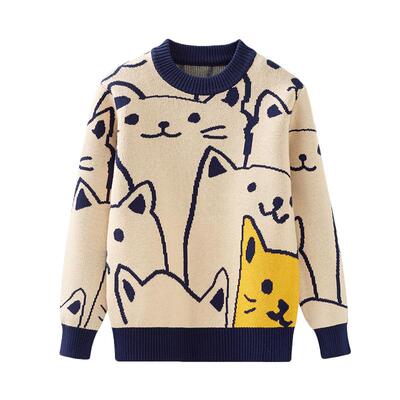 女童卡通毛衣冬装儿童针织衫