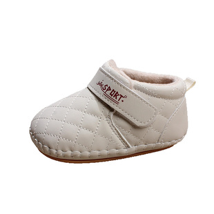 婴儿步前鞋冬季柔抱鞋软底学步宝宝鞋男女童鞋0-1-2岁加绒棉皮鞋