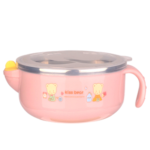 宝宝注水保温碗儿童餐具套装吃饭辅食碗防摔防烫婴儿不锈钢吸盘碗