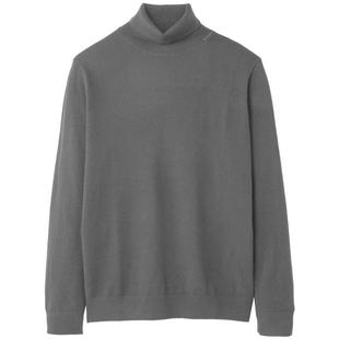 HLA/海澜之家套头可翻高领长袖针织衫秋冬保暖含羊毛柔软上衣男