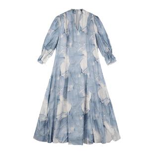 商场同款readme读我公主风长袖收腰显瘦连衣裙50863626