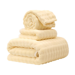 浴巾三件套比纯棉全棉吸水不掉毛2025新款大毛巾洗澡成人女干发帽