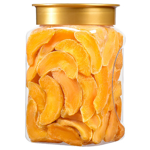 黄桃干500g果脯罐装桃子果干桃肉小零食水果干散装桃片蜜饯桃脯