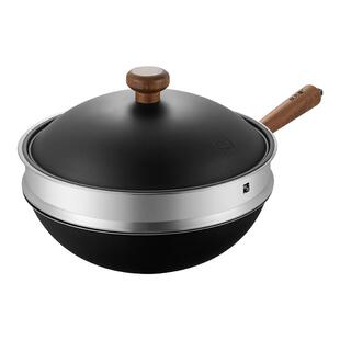 炊大皇钛铁锅家用炒菜平底不粘锅无涂层不锈已开锅电磁炉燃气通用