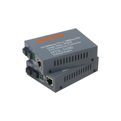 正通飞达光纤收发器NetLink光电转换器HTB-3100-A/B百兆单模单纤光纤收发器25KM一对