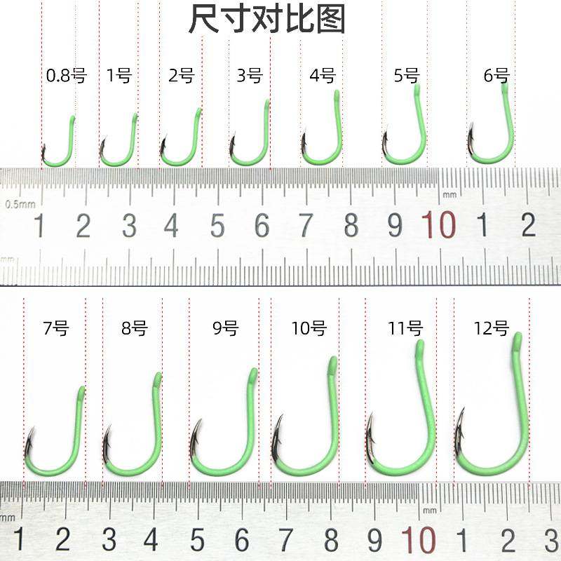 SIKOCI管付千又鱼钩物专用矶倒刺钓海青夜光大钩钩矶钓鱼高碳钢钓