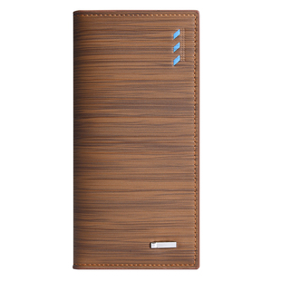 钱包男长款超薄多功能青年拉链零钱夹卡包一体简约时尚手拿包皮夹