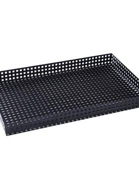 现代简约长方形网格托盘金属摆件