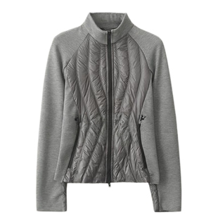 立领拉链 合身版型 空气层羽绒拼接 轻薄羽绒外套