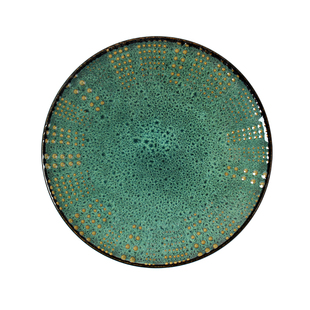 创意陶瓷八寸盘子菜盘家用餐具牛排盘圆形平盘西餐手绘商用沙拉盘