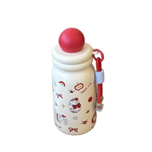 苹果小猫316不锈钢保温杯便携可爱女生水杯家用办公带茶漏吸管杯