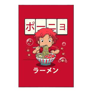 日式挂画日本料理寿司店和风餐厅拉面馆装饰画浮世绘卡通动漫壁画