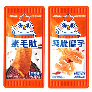 鸡装箱爽脆魔芋麻辣素毛肚100包