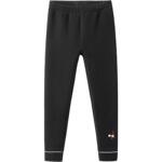 巴拉巴拉女童加绒打底裤大童宝宝黑色裤子秋冬款儿童一体绒长裤厚