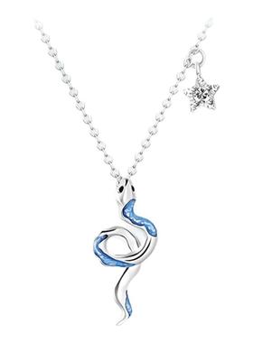 VIVIWELL福蛇绕春S925纯银锁骨链