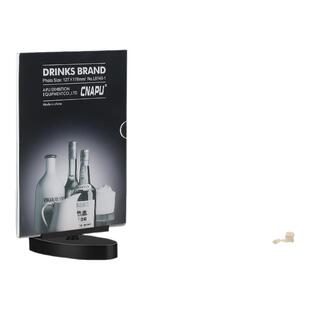 亚克力展示架旋转酒水牌透明桌签双面台卡桌面展示牌水晶台卡架菜单台签价目表餐牌价格牌标价牌台牌a4立牌