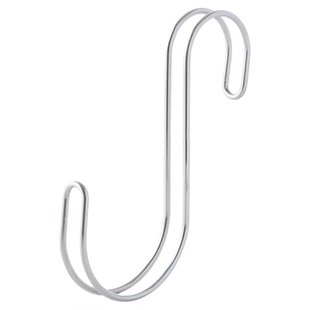 霜山304不锈钢S型挂钩多用帽子包包挂架厨房浴室通用横杆双线S钩