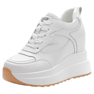 10cm内增高女鞋冬季加绒厚底老爹鞋小个子软底不累脚休闲旅游鞋子