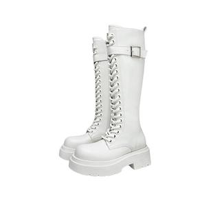 孟子义迪丽热巴同款MIO米奥冬加绒保暖长筒靴骑士酷瘦瘦靴烟筒靴